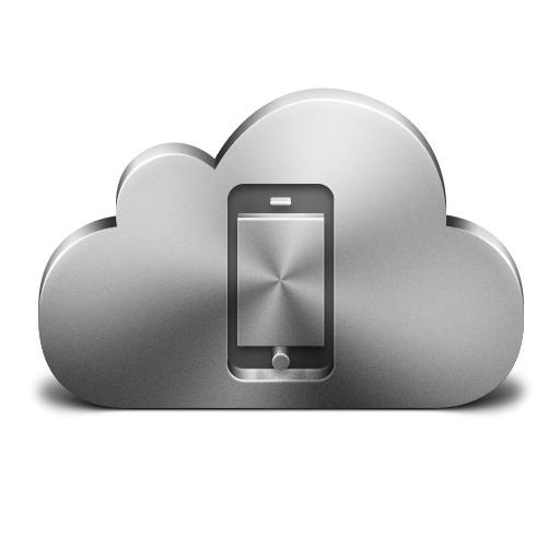 Cloud Mobile Device Silver Icon 512x512 png